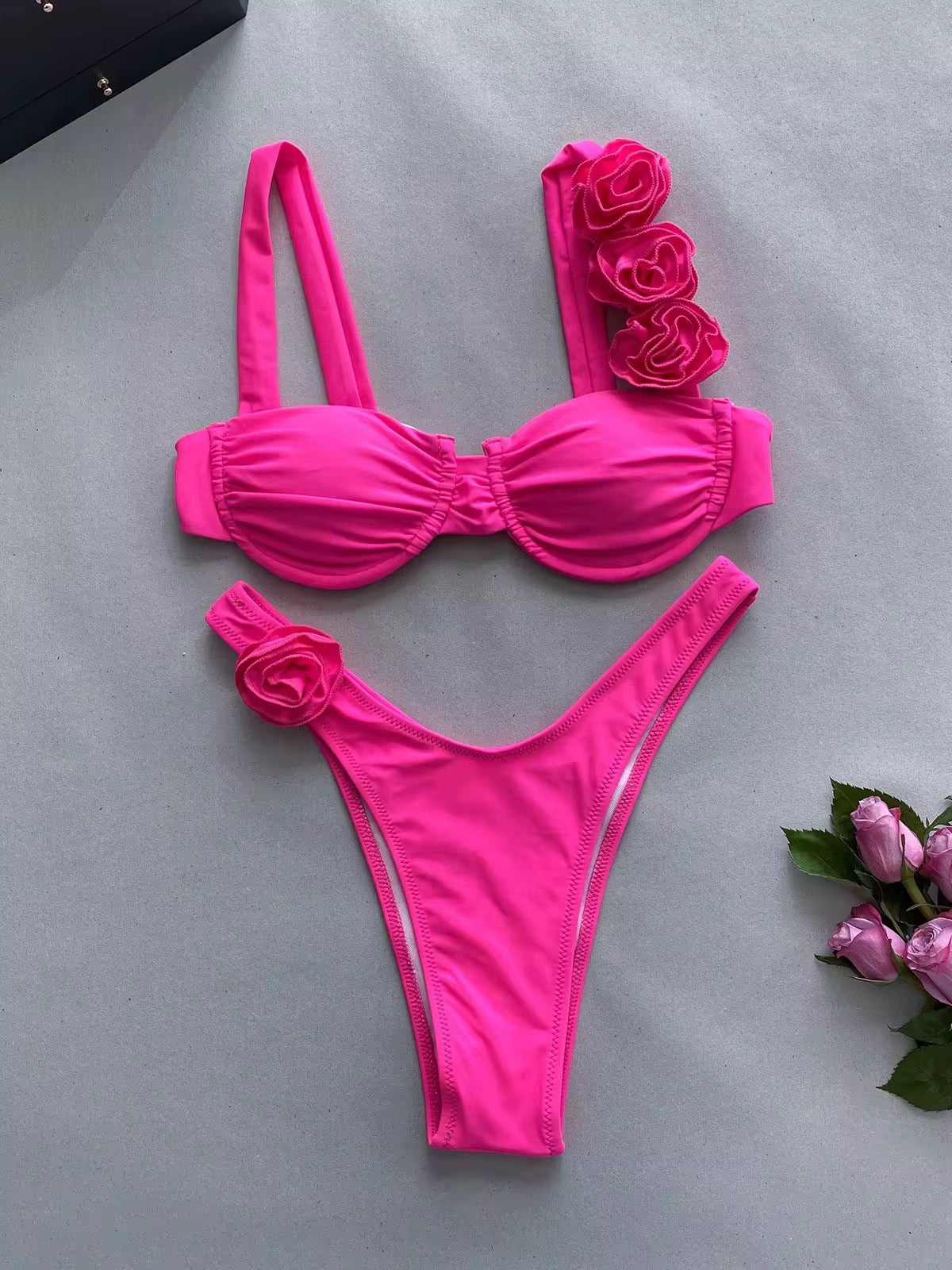 Flores del Mar pink bikini