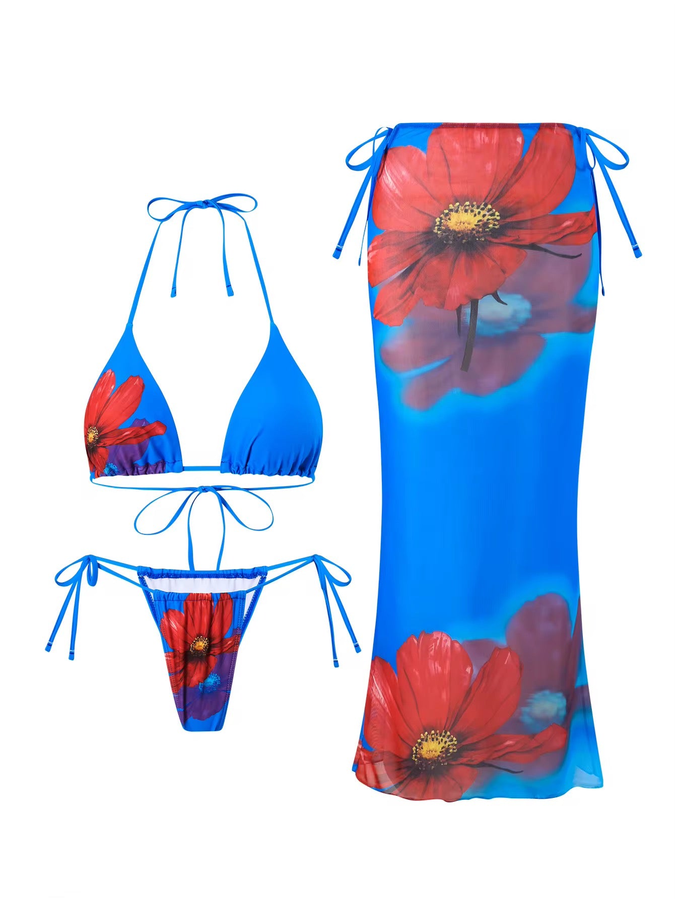 Lirio del Sol blue 3 piece set